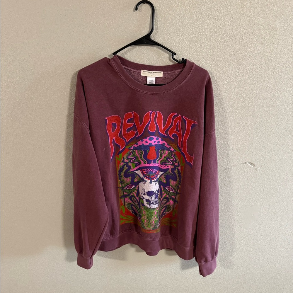 Purple Graphic Sweatshirt